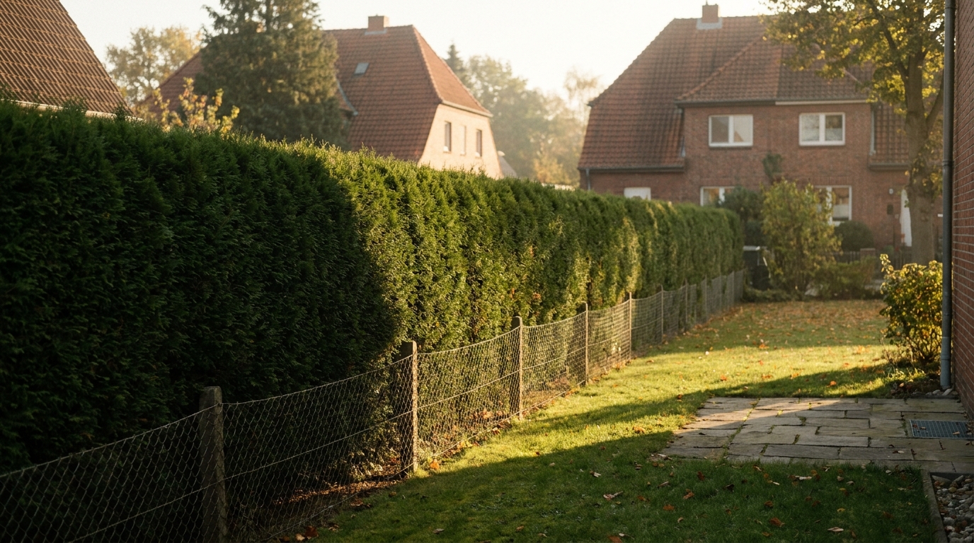 Hecke und Grenzabstand: Was Nachbarn dulden müssen